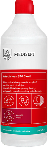 Mediclean 310 Sanit 1L - Koncentrat do Czyszczenia Powierzchni Sanitarnych - Zapach Wiśni
