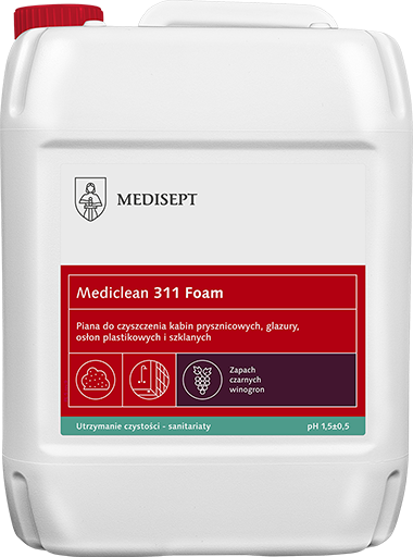 Mediclean 311 Foam 5L - Pianka do Czyszczenia Armatury Łazienkowej i Kuchennej - Zapach Czarnych Winogron