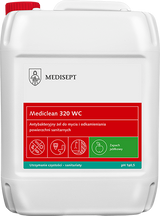 Mediclean 320 WC 5L - Antybakteryjny Żel do Mycia - Zapach Jabłkowy
