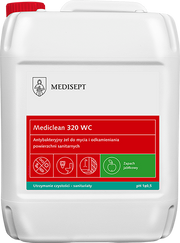 Mediclean 320 WC 5L - Antybakteryjny Żel do Mycia - Zapach Jabłkowy