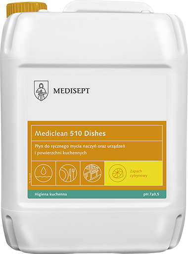 Mediclean 510 Dishes 5L - Płyn do Ręcznego Mycia Naczyń - Zapach Cytrynowy