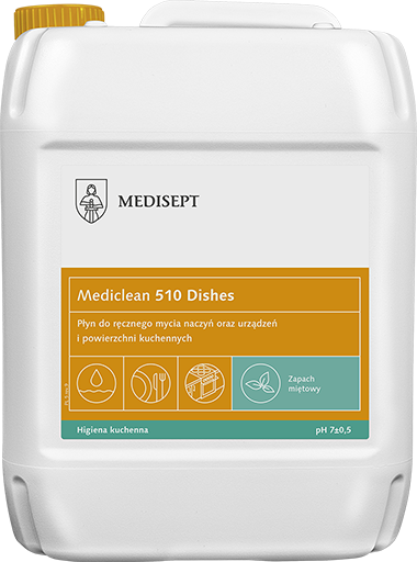 Mediclean 510 Dishes 5L - Płyn do Ręcznego Mycia Naczyń - Zapach Miętowy