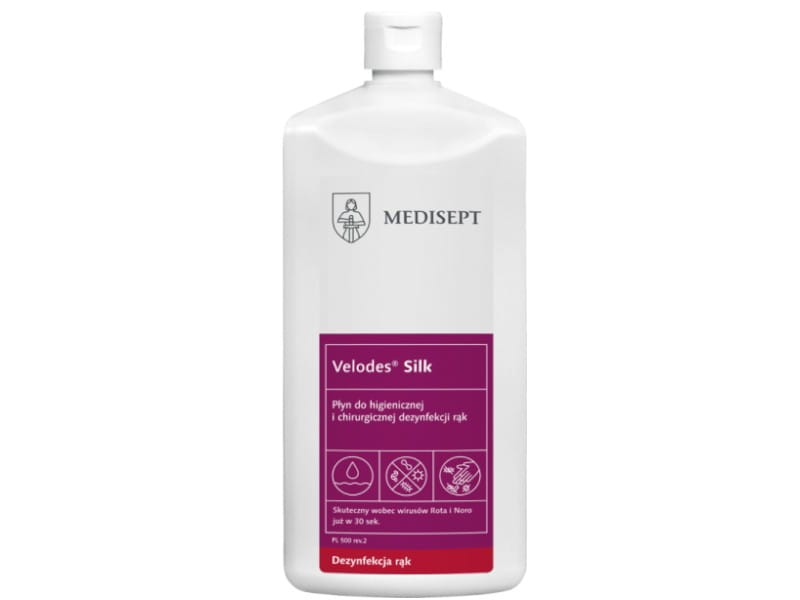 Velodes Silk Płyn Do Higienicznej i Chirurgicznej Dezynfekcji Rąk 500 ml