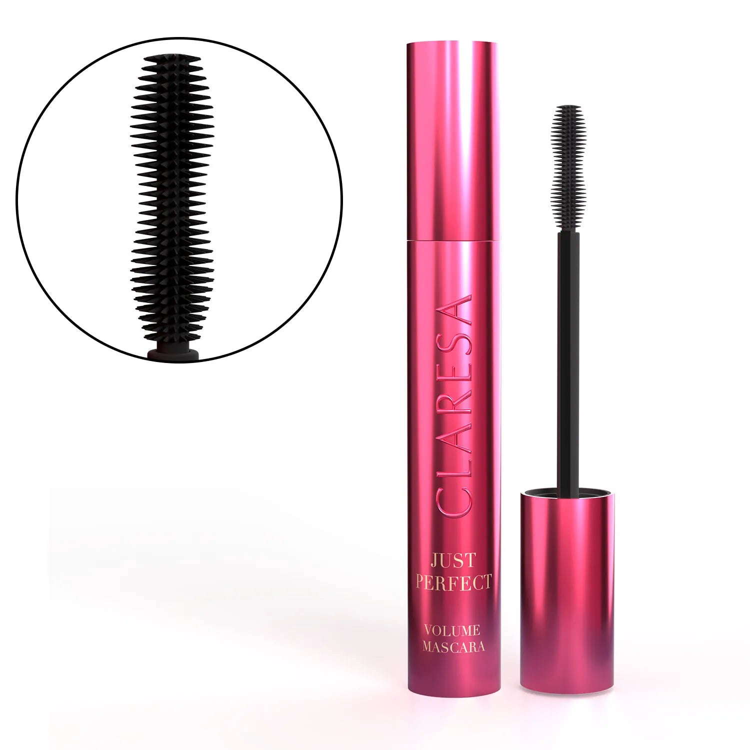 Claresa Just Perfect Volume Mascara Black Tusz Do Rzęs Pogrubiający, Czarny, 10g