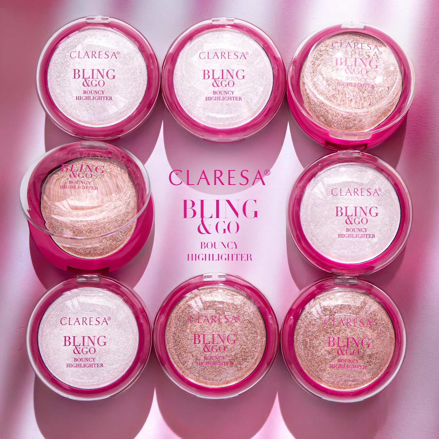 Claresa Bling & Go Bouncy Highlighter Sprężysty Rozświetlacz 01 Moonstone 8,5g