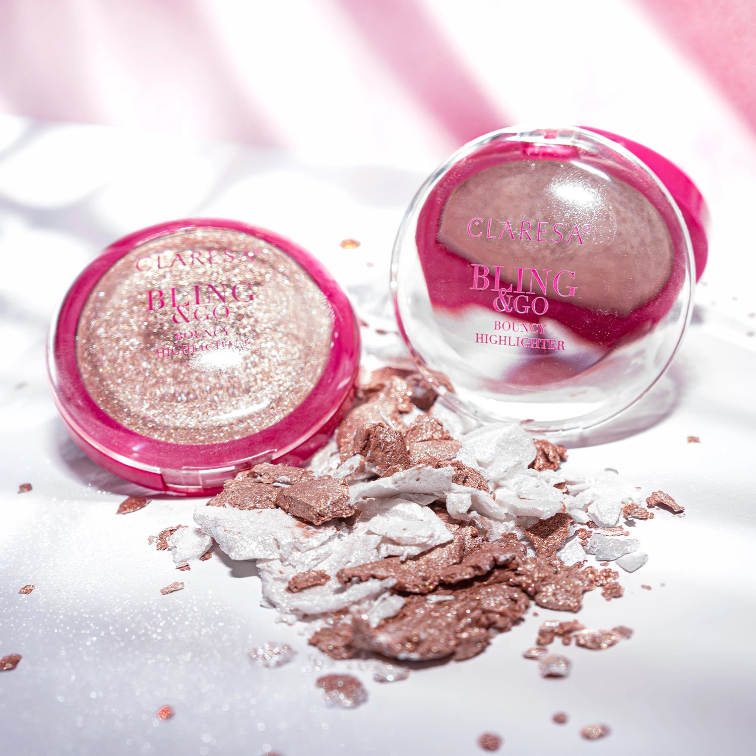 Claresa Bling & Go Bouncy Highlighter Sprężysty Rozświetlacz 01 Moonstone 8,5g