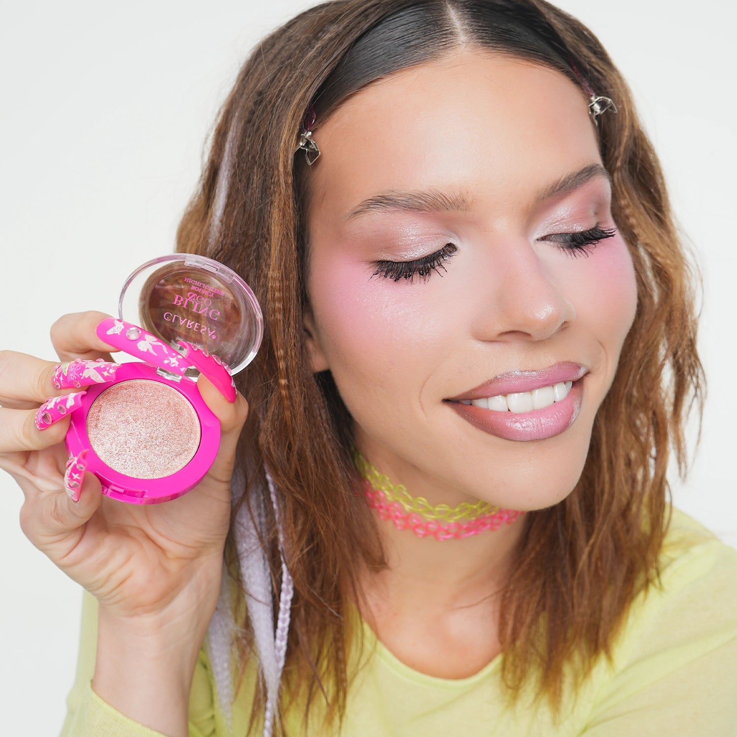 Claresa Bling & Go Bouncy Highlighter Sprężysty Rozświetlacz 02 Cosmic Gold 8,5g