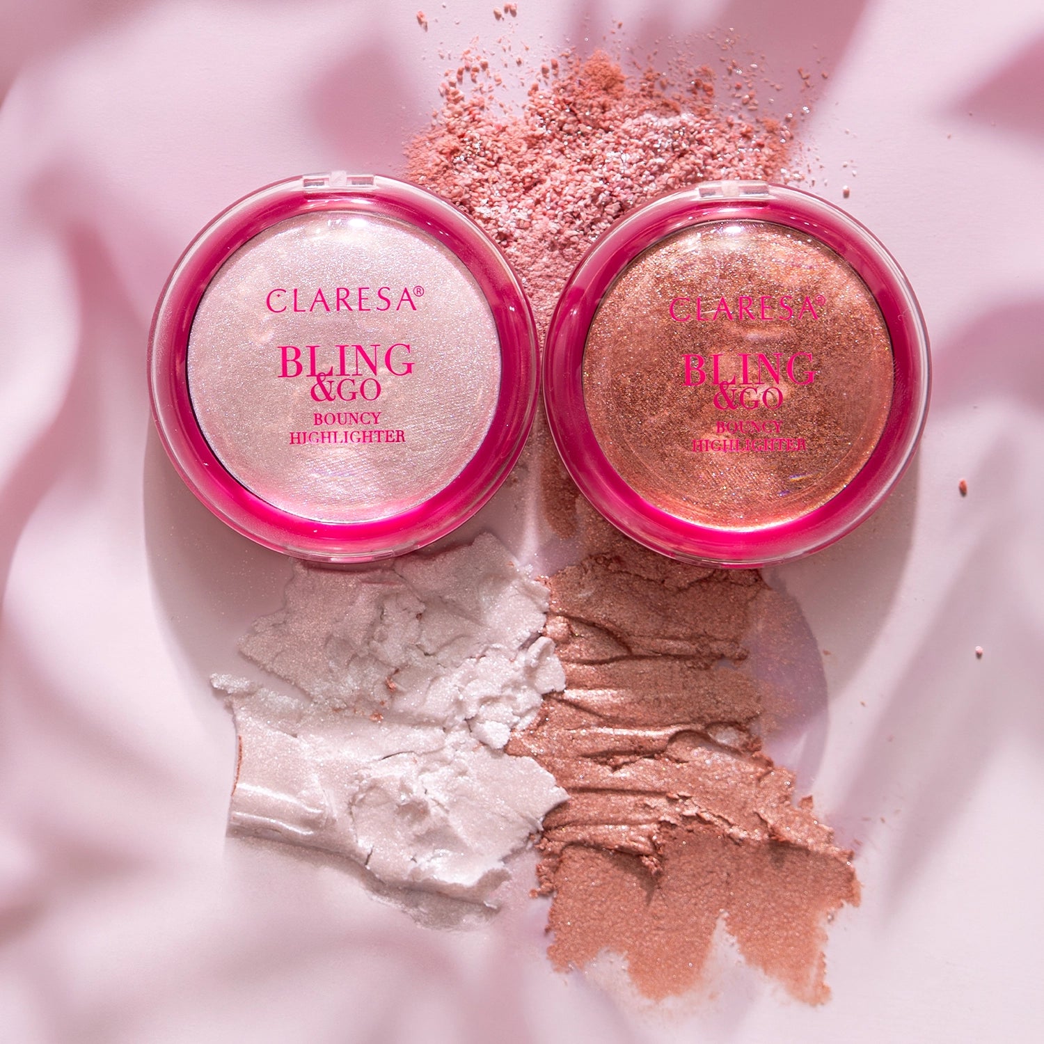 Claresa Bling & Go Bouncy Highlighter Sprężysty Rozświetlacz 02 Cosmic Gold 8,5g