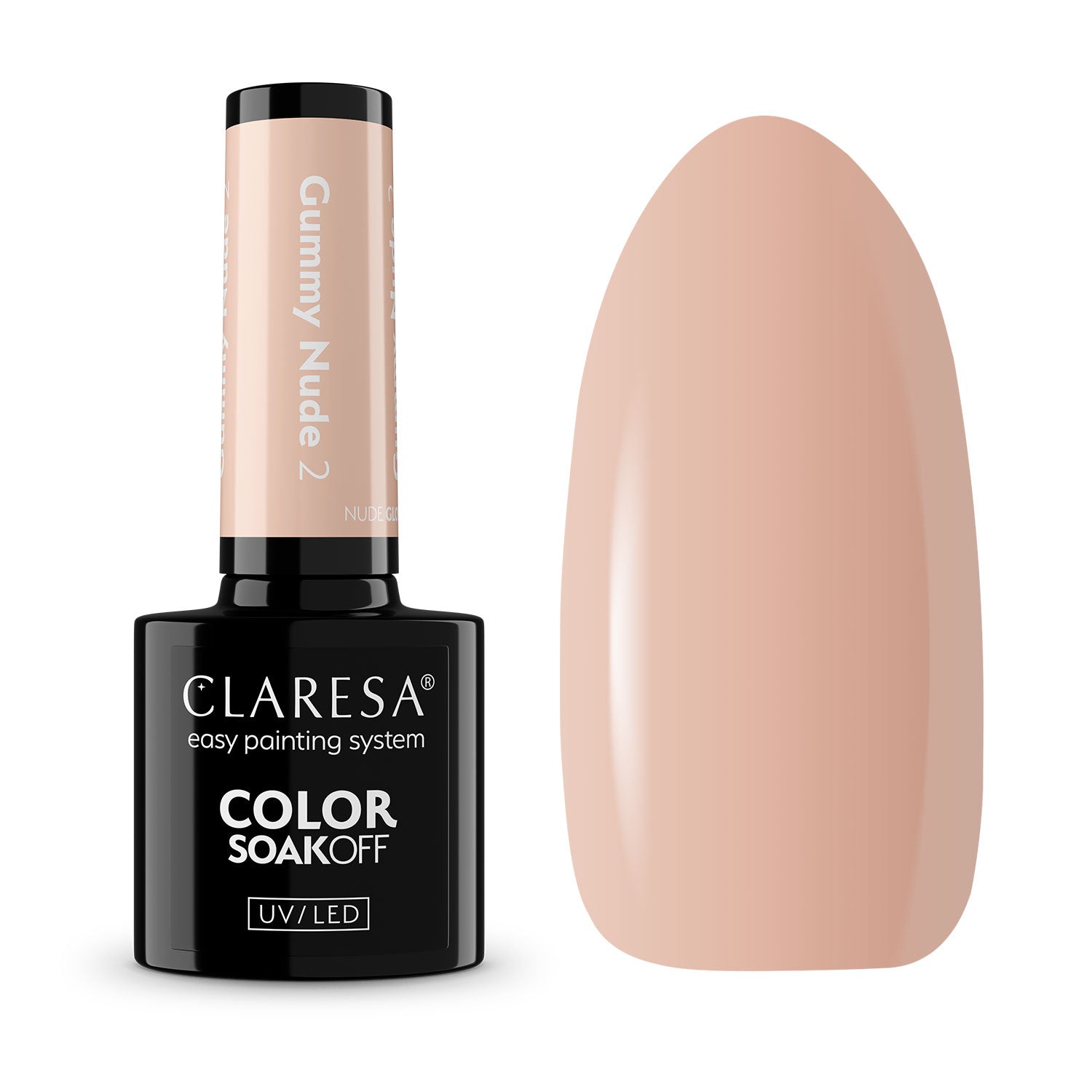 Claresa - Lakier Hybrydowy Nude Glow Gummy Nude 2 5g
