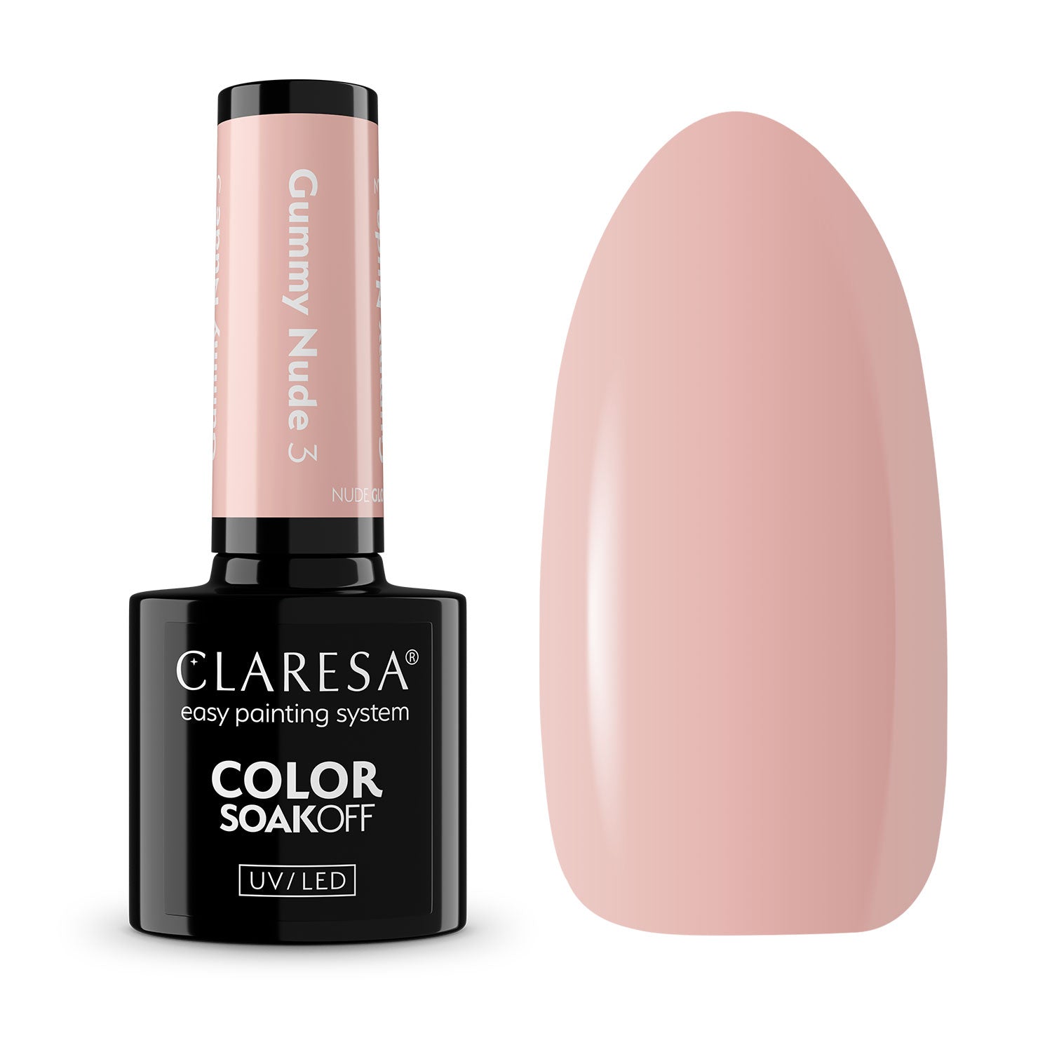 Claresa - Lakier Hybrydowy Nude Glow Gummy Nude 3 5g