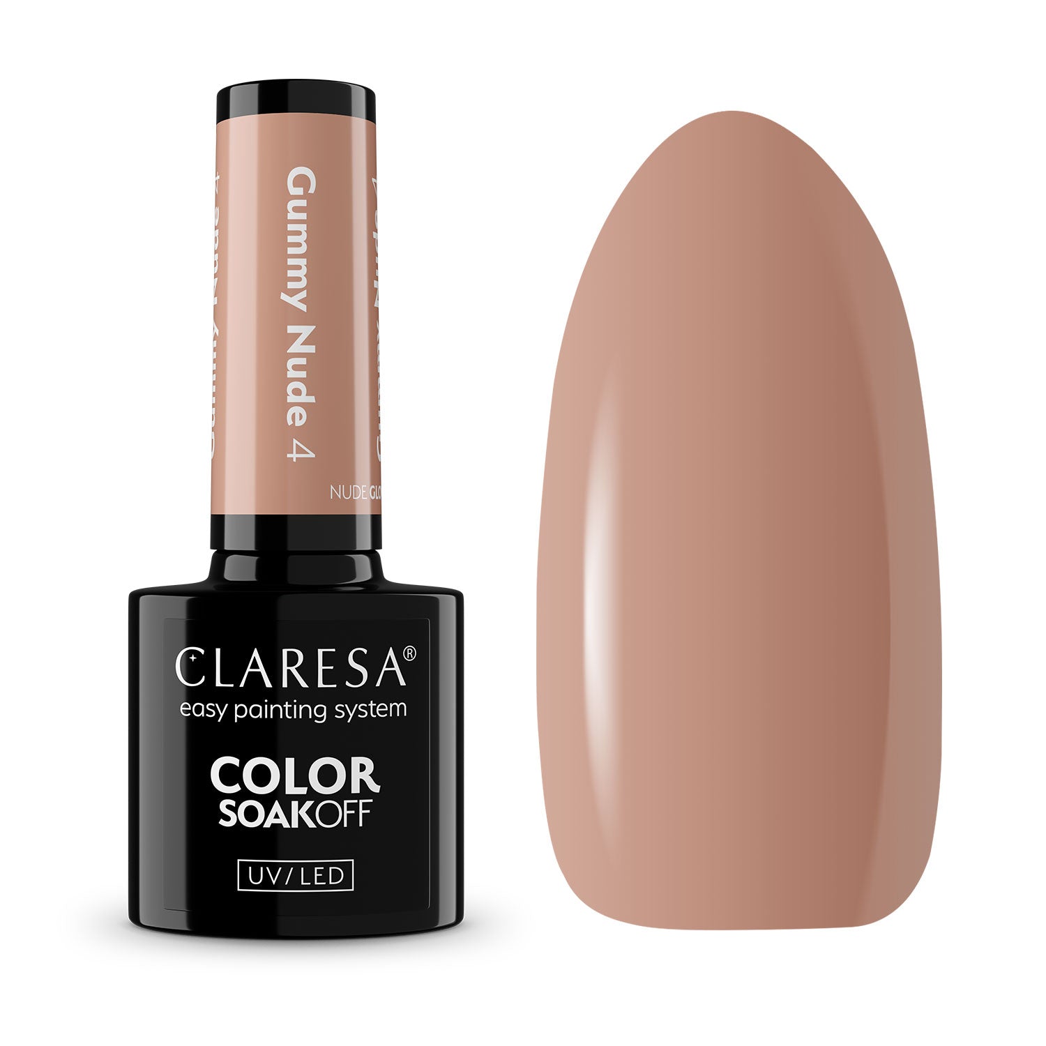 Claresa - Lakier Hybrydowy Nude Glow Gummy Nude 4 5g