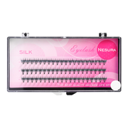 Nesura Rzęsy Jedwabne Kępki Pink 8mm 60szt (1)