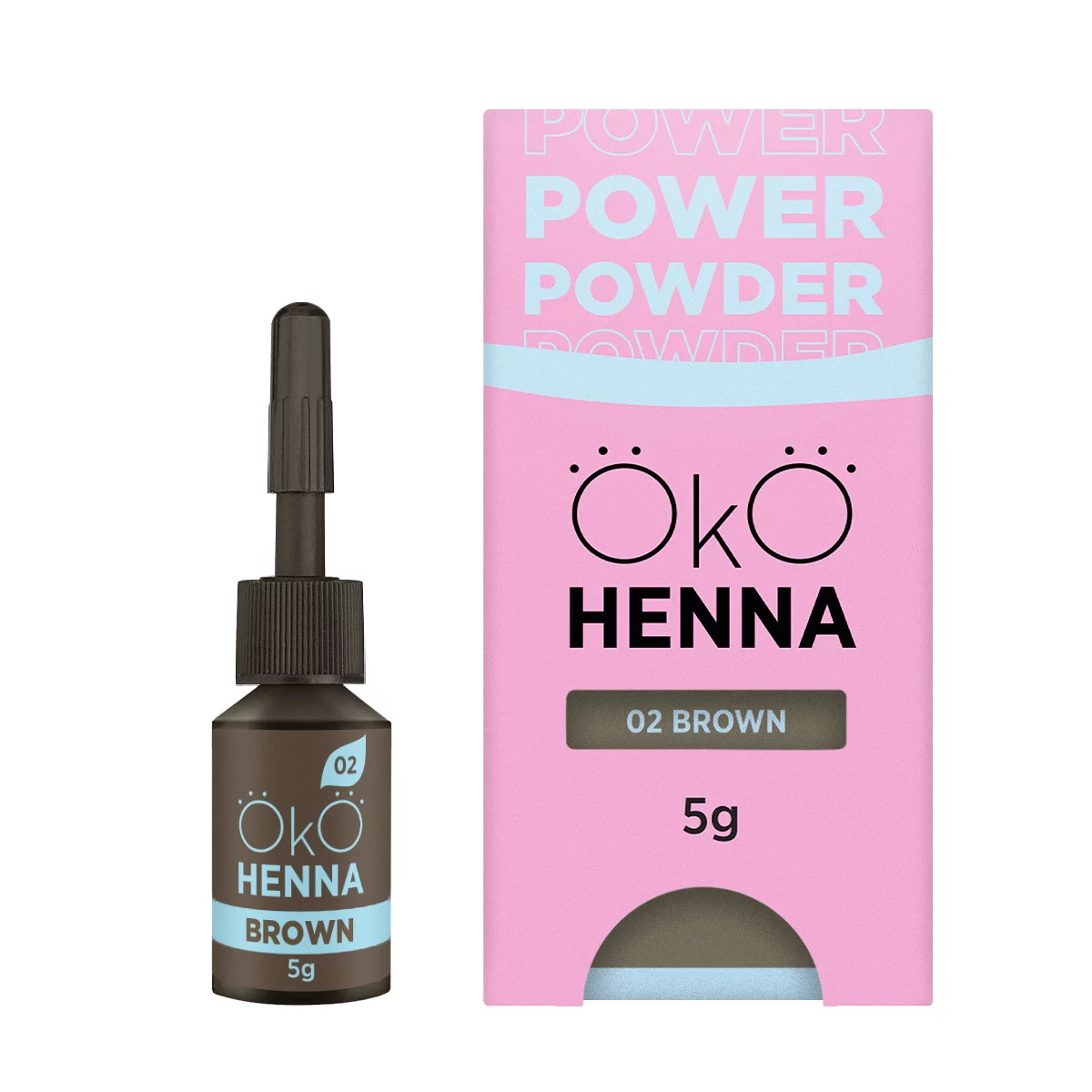 OKO Henna Do Brwi OKO Power Powder, 02 Brown, 5 g
