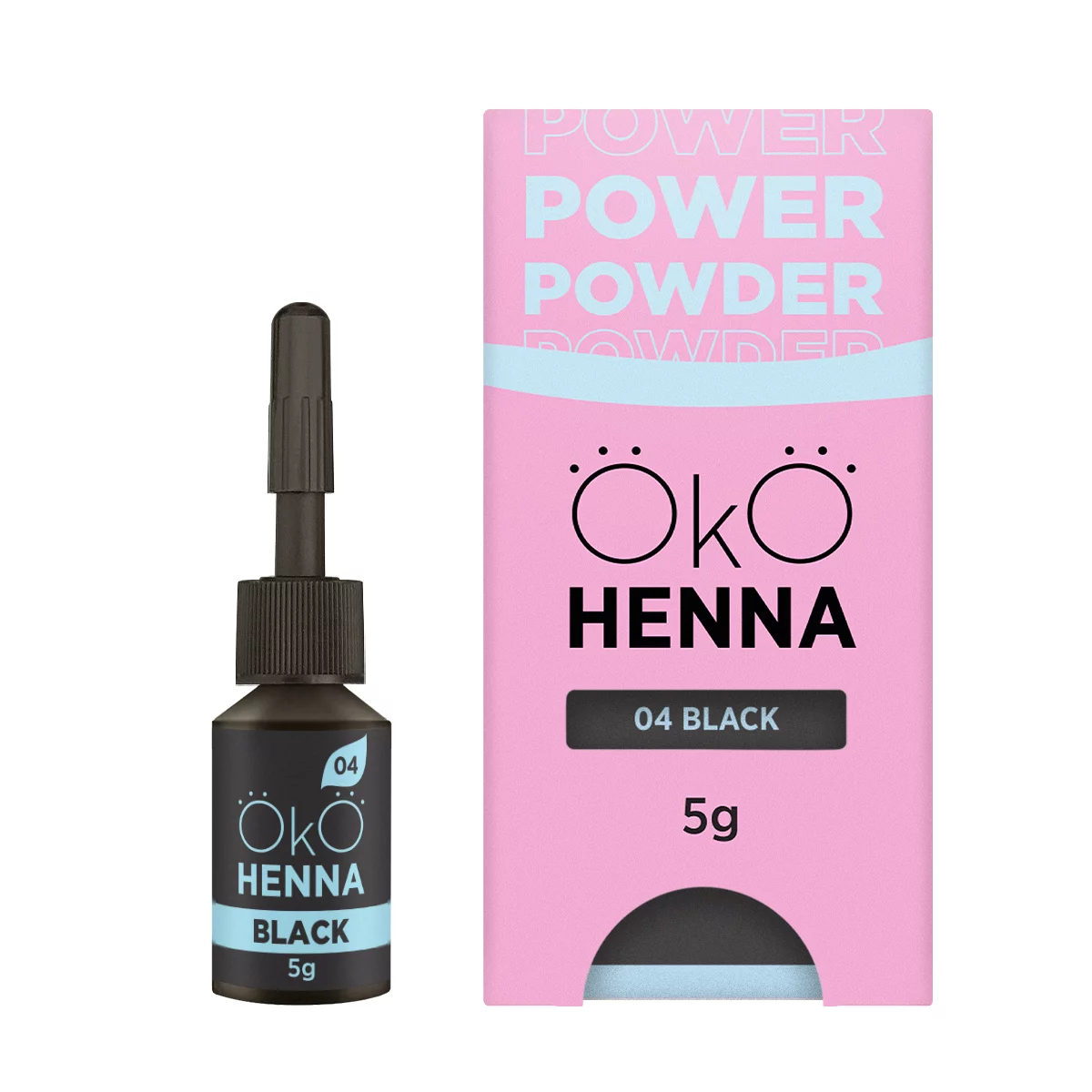 OKO Henna Do Brwi OKO Power Powder, 04 Black, 5 g