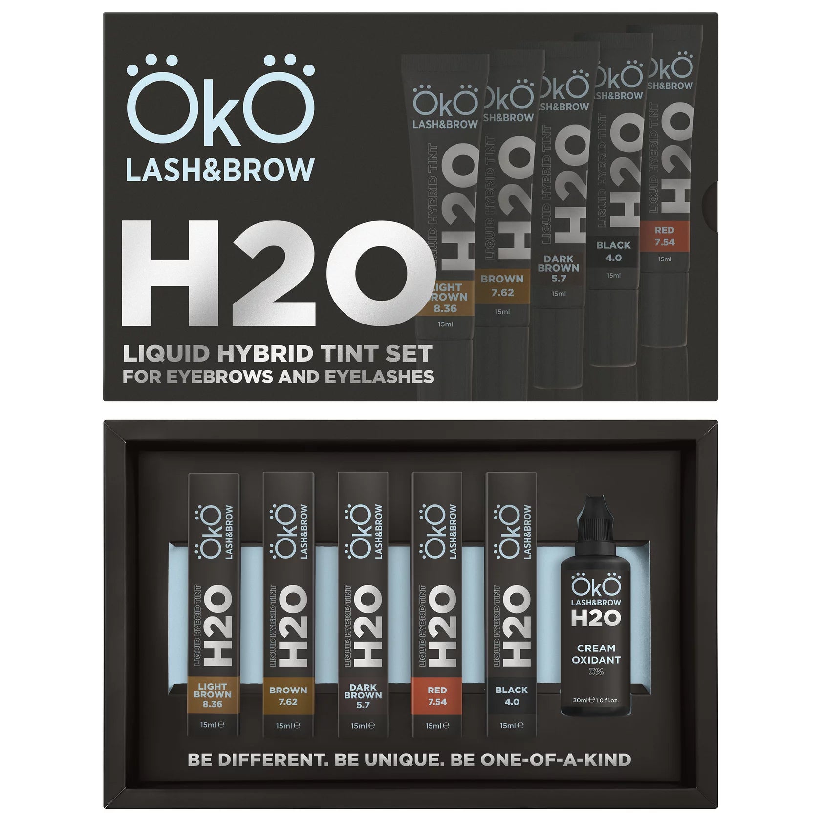 OKO Zestaw Farby Do Brwi I Rzęs H20 Liquid Hybrid Tint