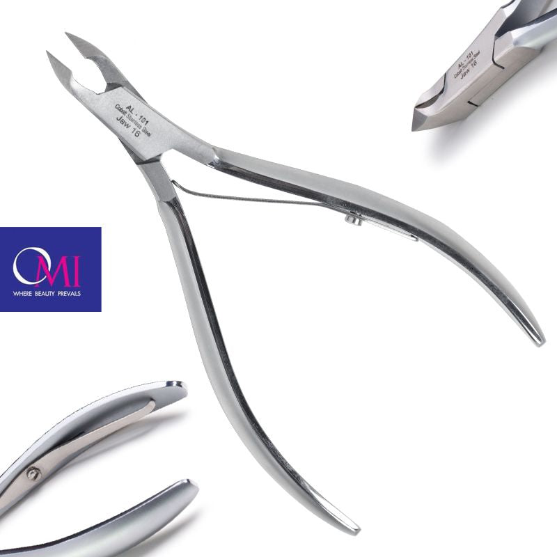 OMI PRO-LINE CĄŻKI AL-101 ACRYLIC NAIL NIPPERS JAW16/6MM LAP JOINT