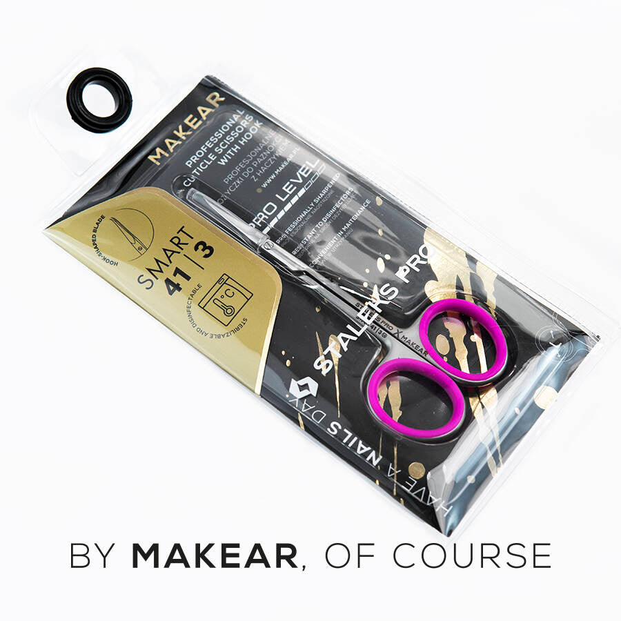 Makear X Staleks Pro Smart 41 - Profesjonalne Nożyczki Do Skórek Se-41/3 O Zakrzywionym Ostrzu