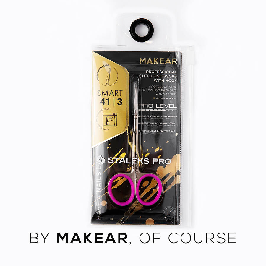 Makear X Staleks Pro Smart 41 - Profesjonalne Nożyczki Do Skórek Se-41/3 O Zakrzywionym Ostrzu