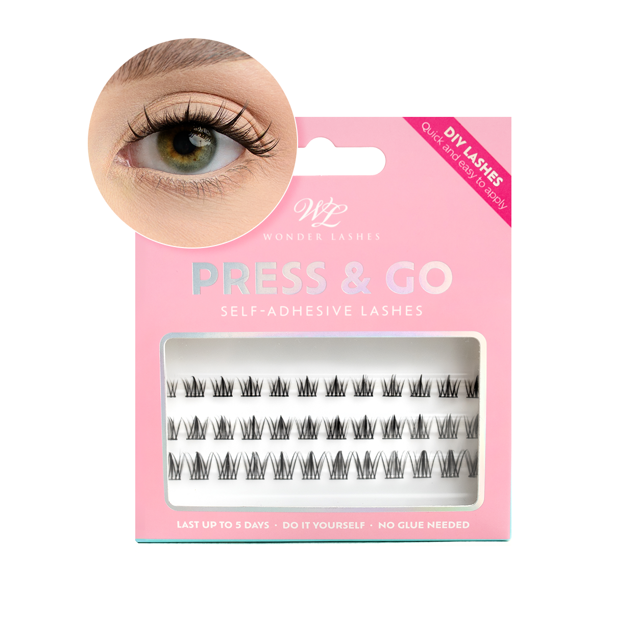 Wonder Lashes Press & Go Kim Effect - Samoprzylepne Rzęsy DIY