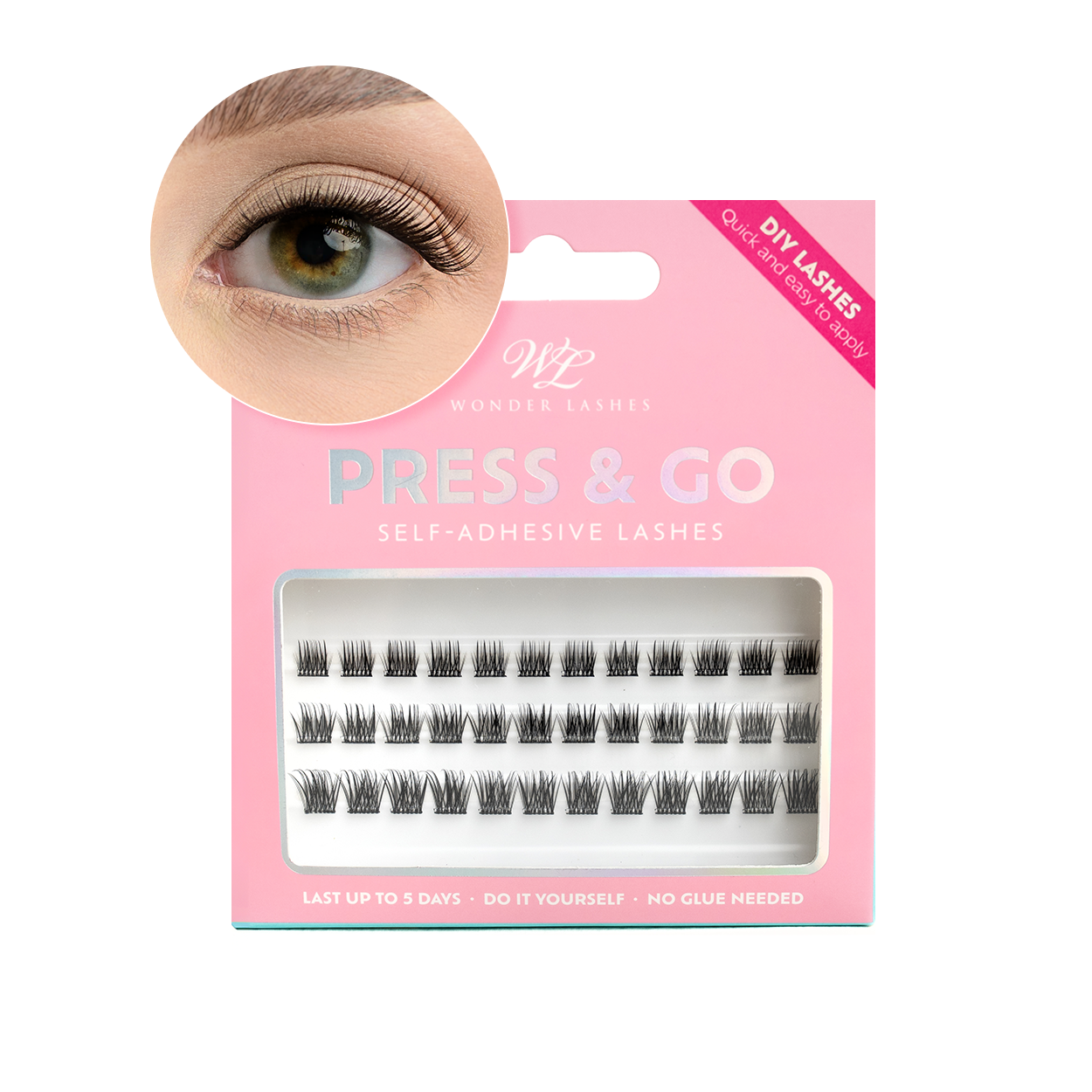 Wonder Lashes Press & Go Natural - Samoprzylepne Rzęsy DIY
