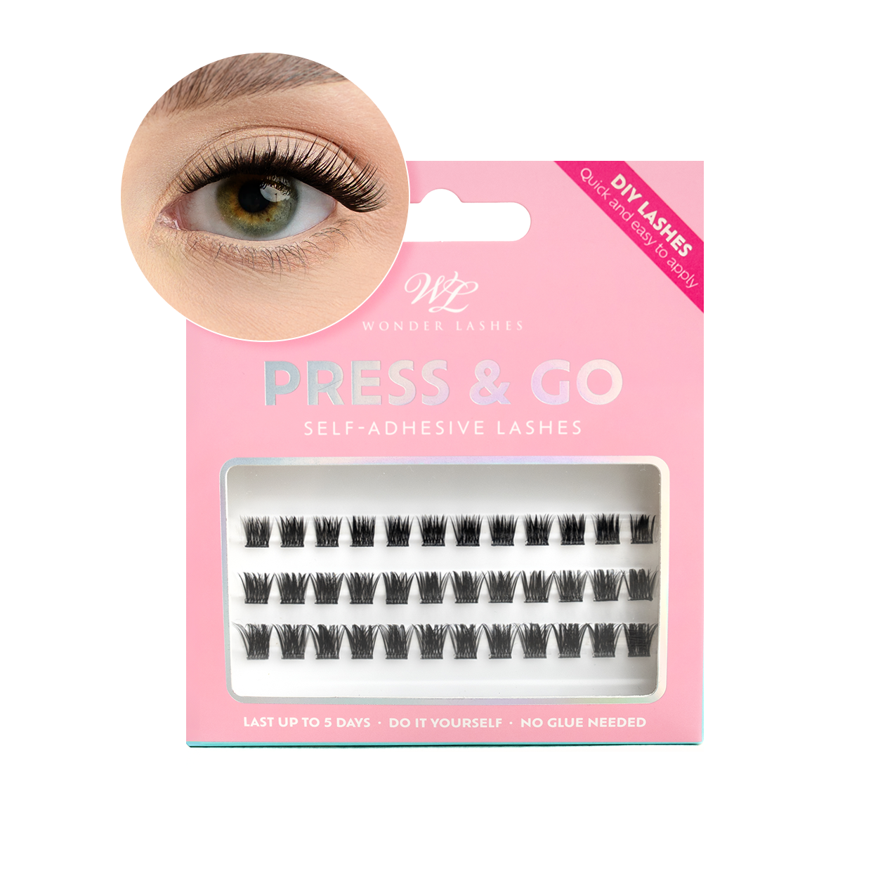 Wonder Lashes Press & Go Volume - Samoprzylepne Rzęsy DIY