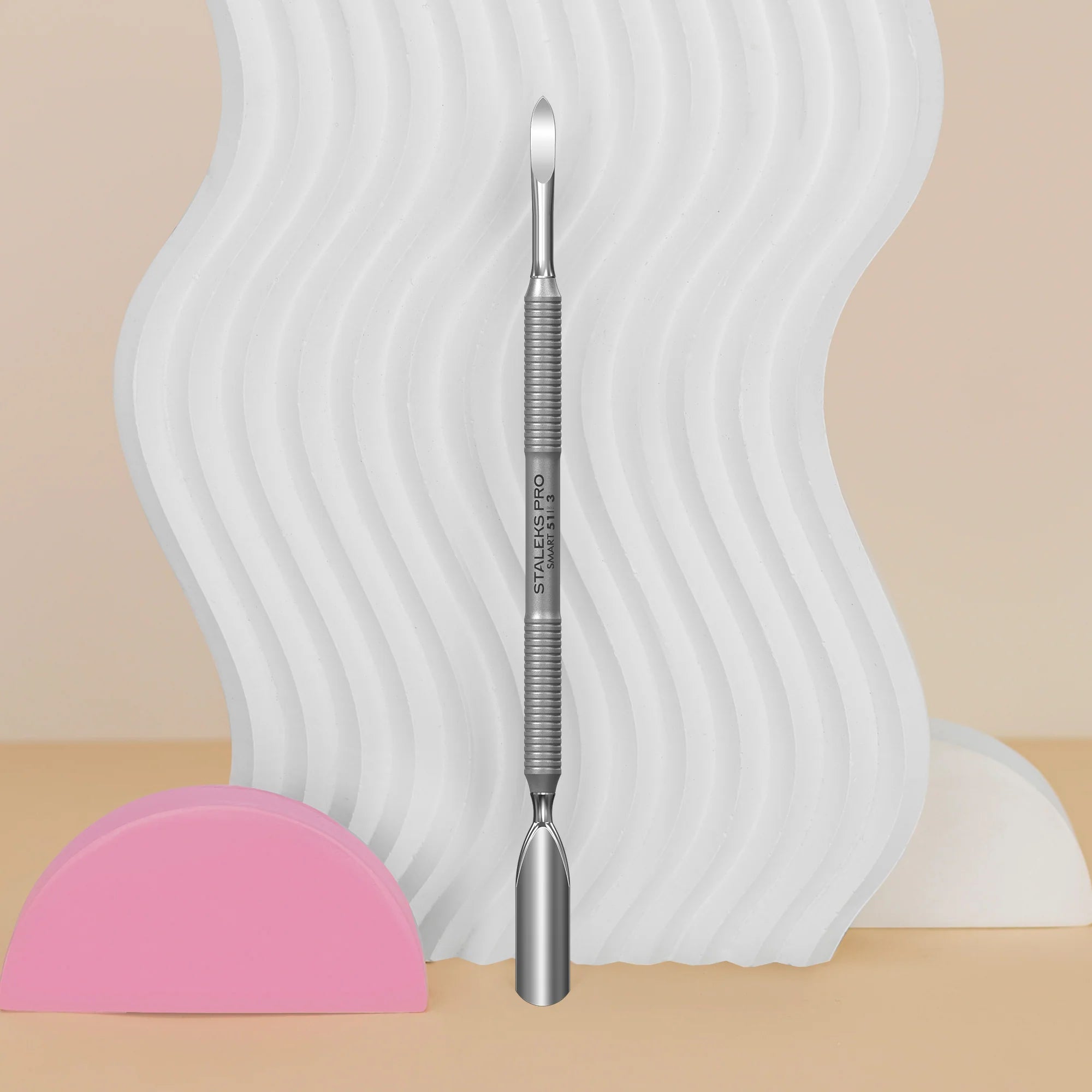 Staleks Kopytko Do Manicure Smart 51 Type 3 (Popychacz Szeroki Zaokrąglony I Czyścik Paznokci)