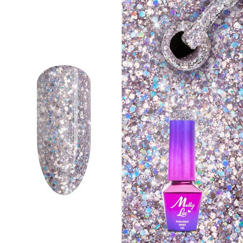 Lakier Hybrydowy MollyLac Born To Glow Scandalous 5ml nr 570