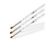 Zestaw Pędzli do Żelu White Marble - 3szt