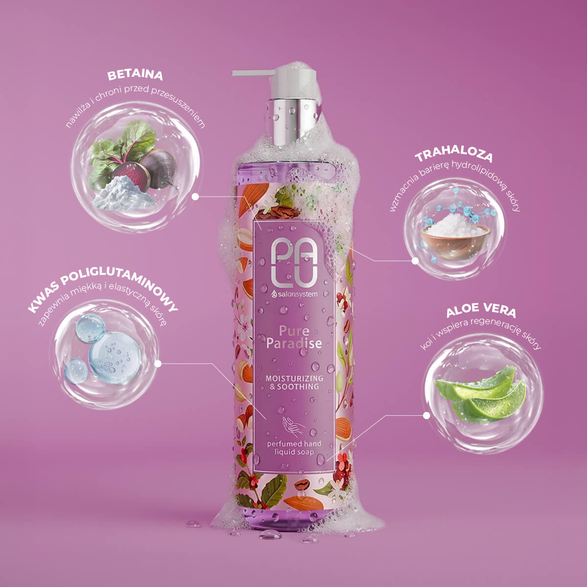Palu Nawilżająco-Kojące Mydło Do Rąk Pure Paradise 400ml