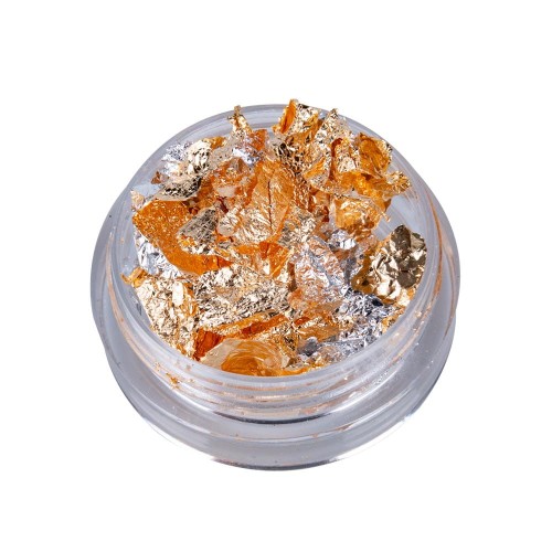 Pazłotko Dwustronne Flame - Ultracienka Folia Chrom W Płatkach Do Zdobień 3ml Nr 2