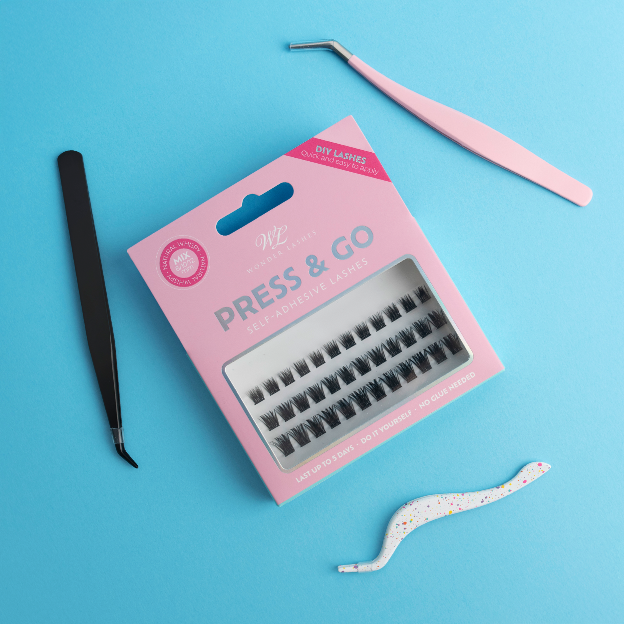 Wonder Lashes Pęseta Do Kępek/Rzęs Bondingowych Czarna