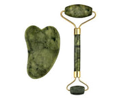 Zestaw Green Jadeit - Roller + Kamień Gua Sha