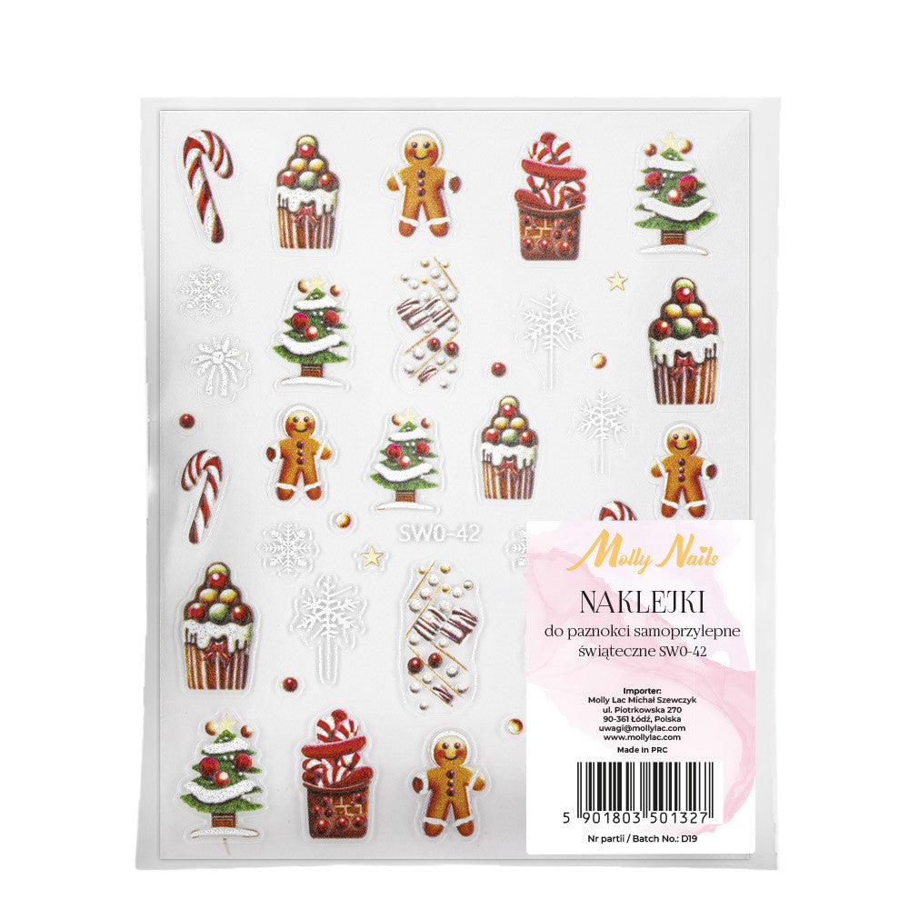 Molly Nails Naklejki Do Paznokci Samoprzylepne Świąteczne SW0-42