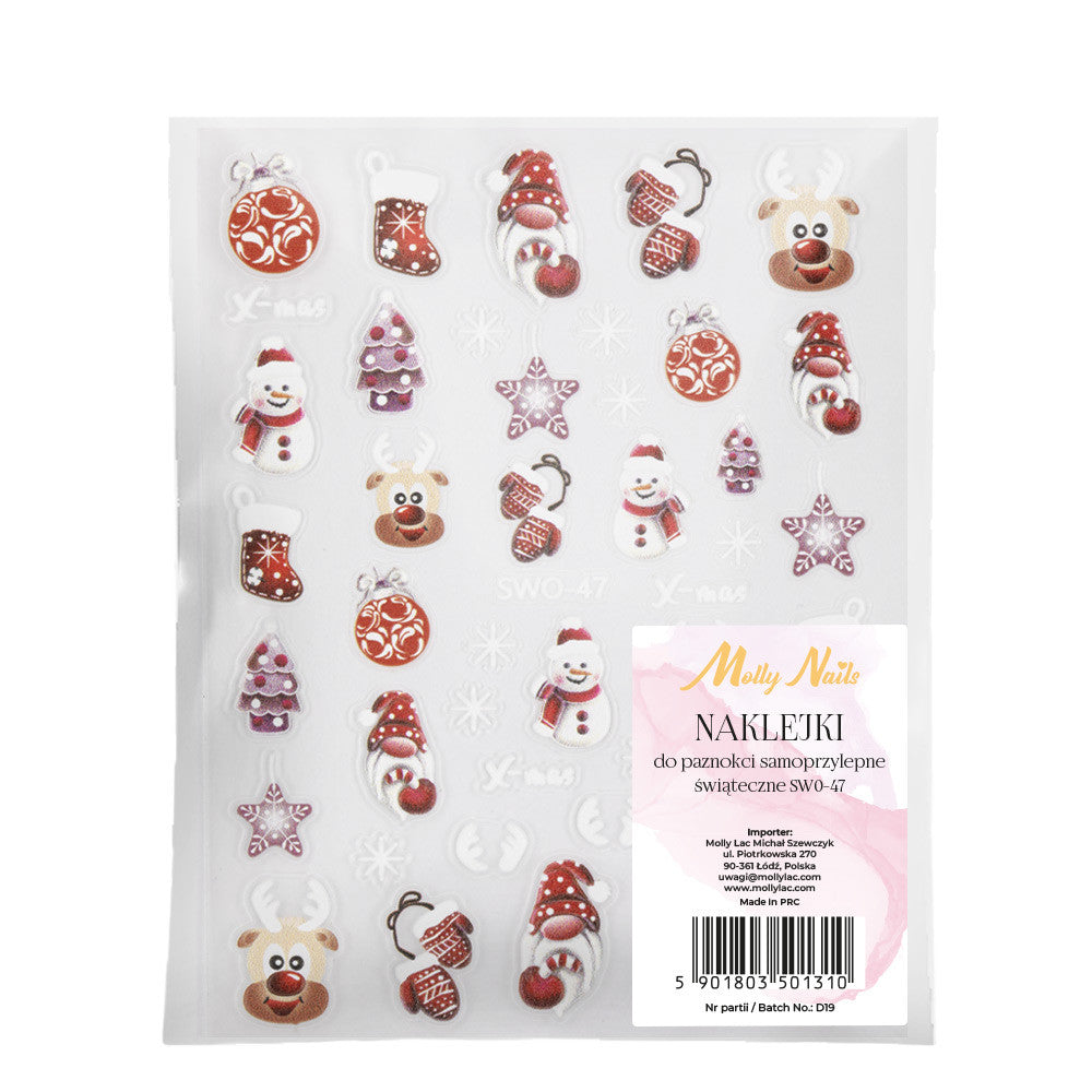 Molly Nails Naklejki Do Paznokci Samoprzylepne Świąteczne SW0-47