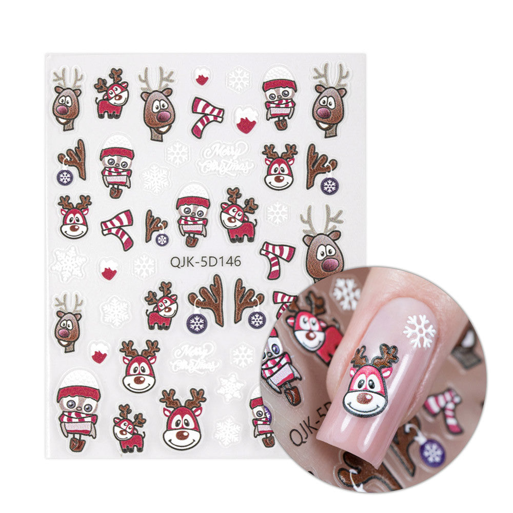 Molly Nails Naklejki Do Paznokci Samoprzylepne Świąteczne QJK- 5D146