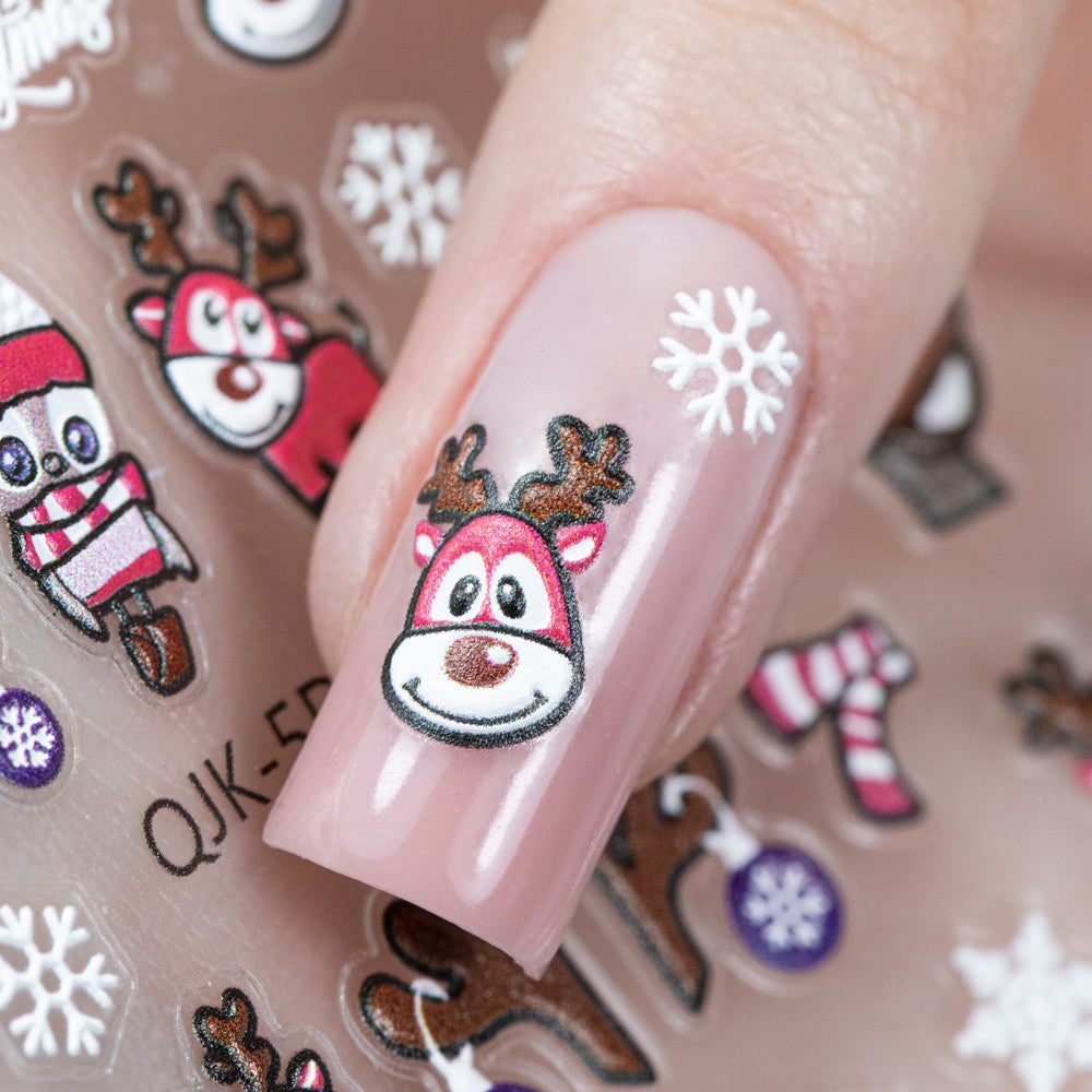 Molly Nails Naklejki Do Paznokci Samoprzylepne Świąteczne QJK- 5D146