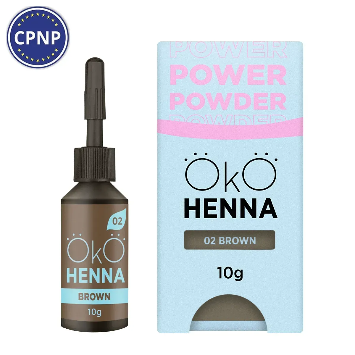 OKO Henna Do Brwi Power Powder, 02 Brown 10G