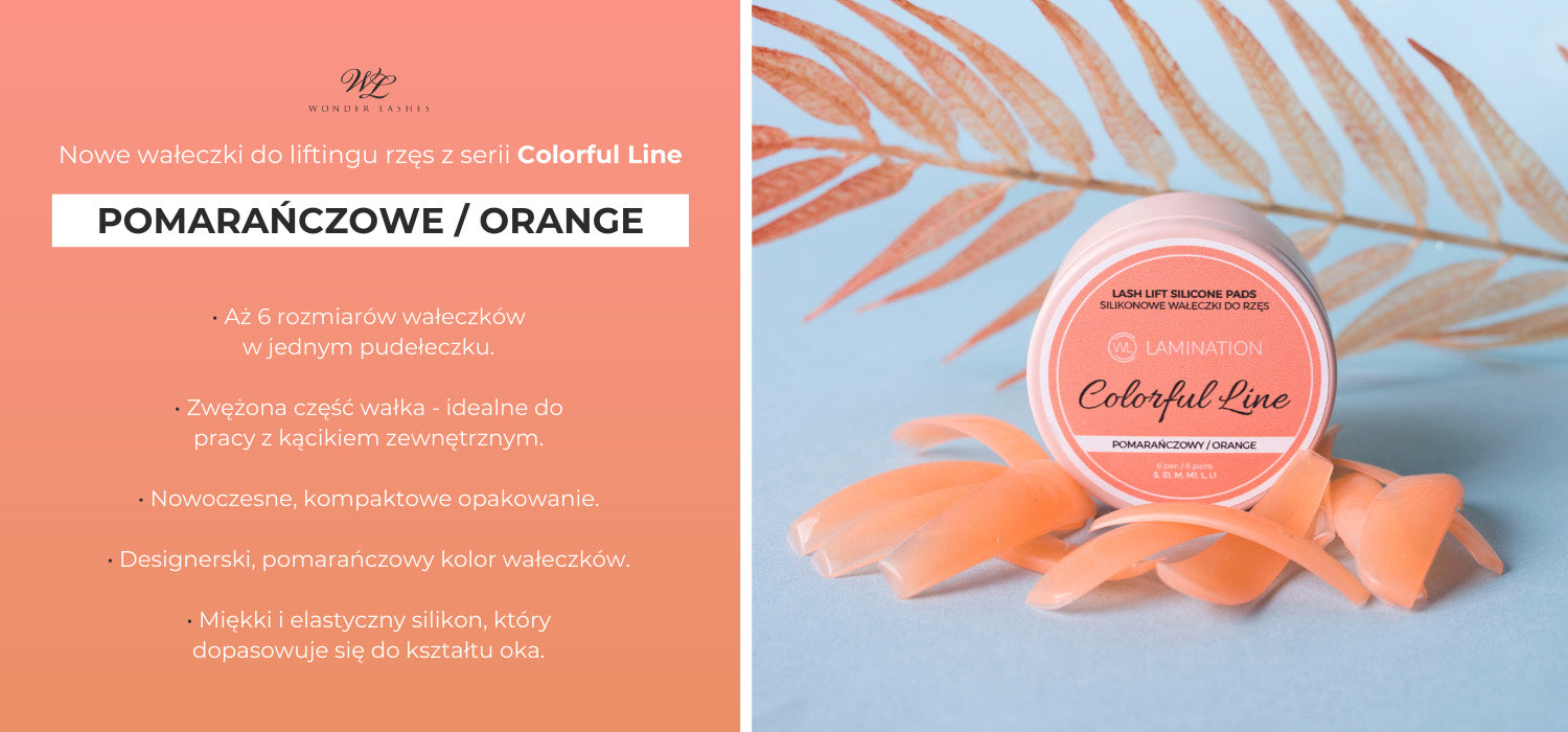 Wałeczki Colorful Line Pomarańczowe