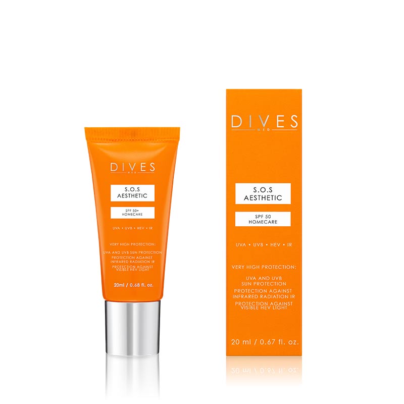 Dives S.O.S Aesthetic Spf 50+ Home Care Krem Z Wysoką Ochroną Uv Do Skóry Podrażnionej 20ml