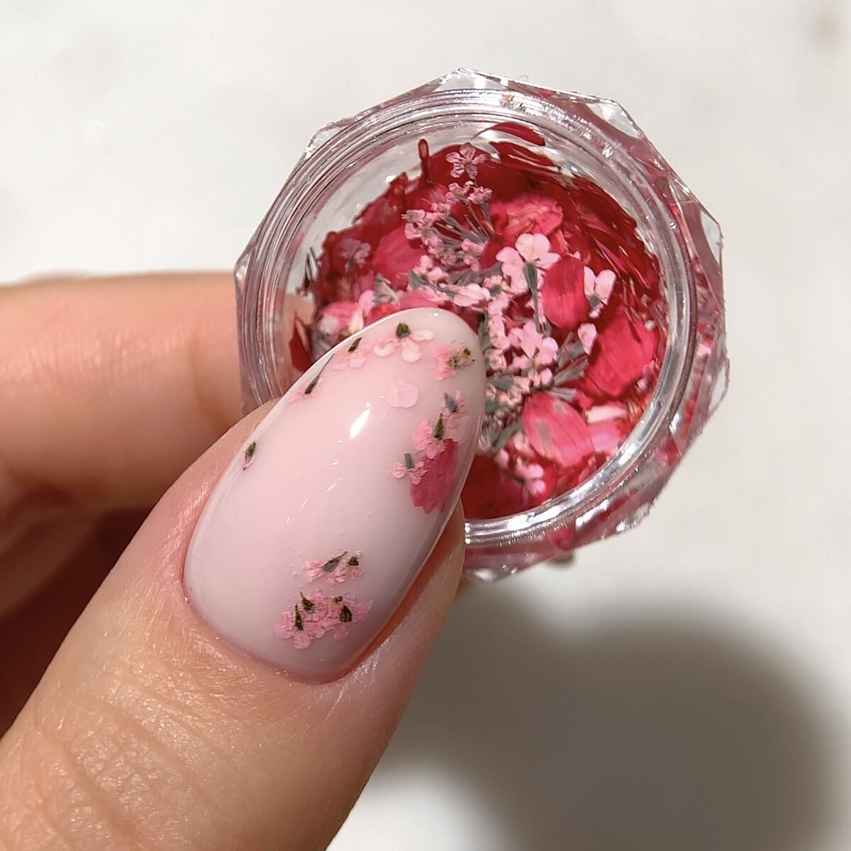 Semilac Flower Flakes Coral Blossom Kwiaty Do Zdobień