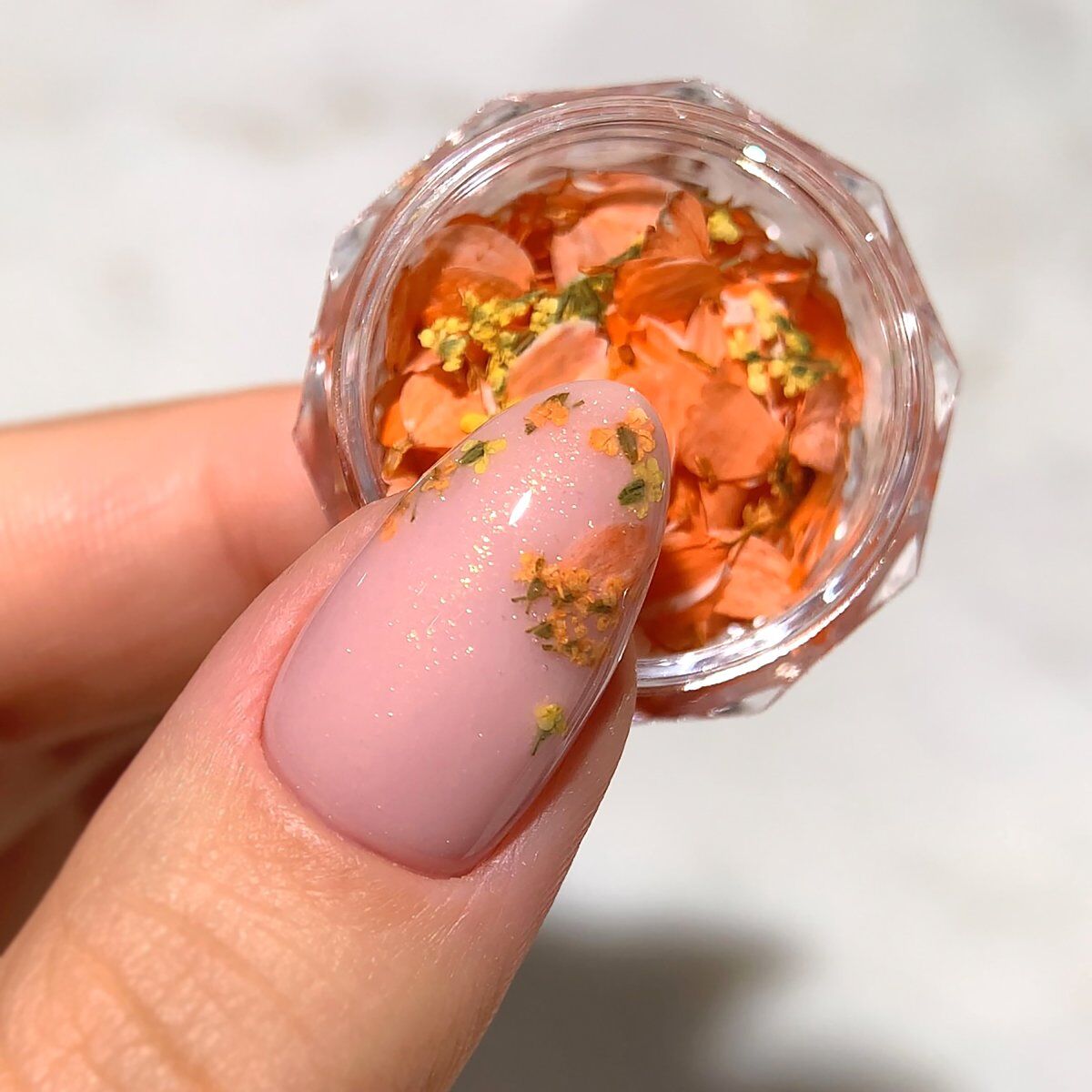 Semilac Flower Flakes Golden Sunset Kwiaty Do Zdobień