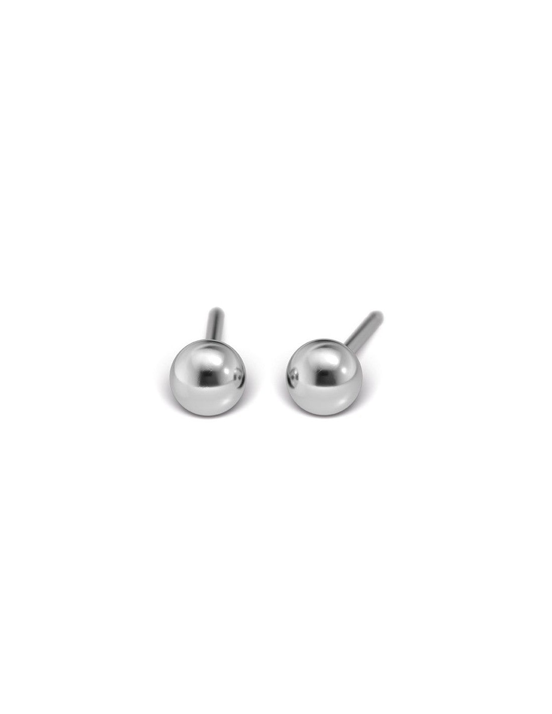 System75 Kolczyk 4mm kulka kolor srebrny 7512-0300