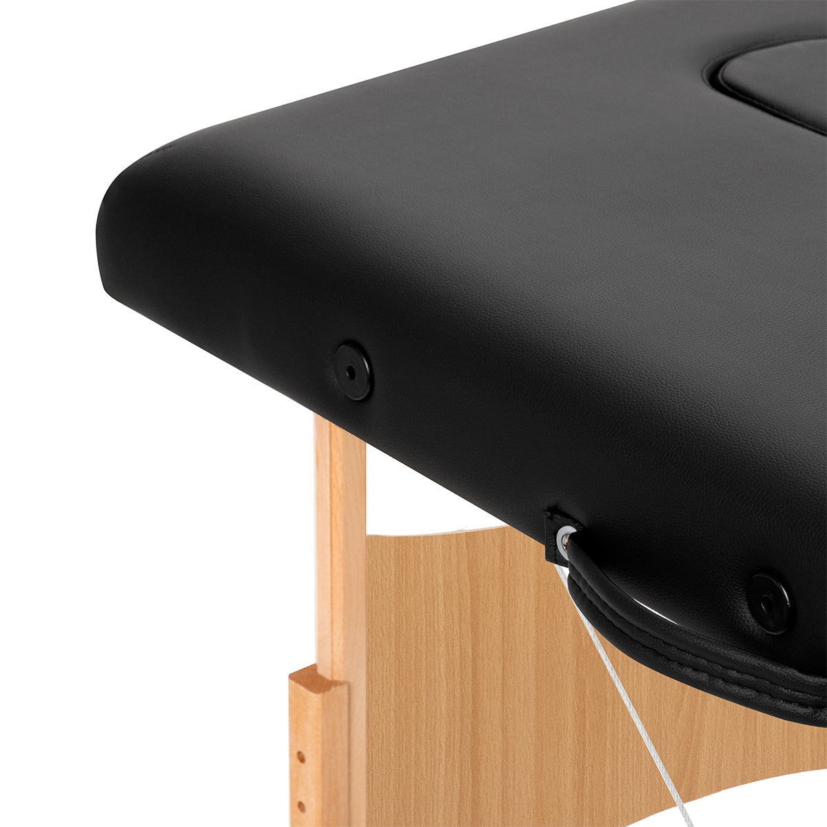 Stół składany do masażu drewniany Balance Lux 2 segmentowy 190x70 czarny
