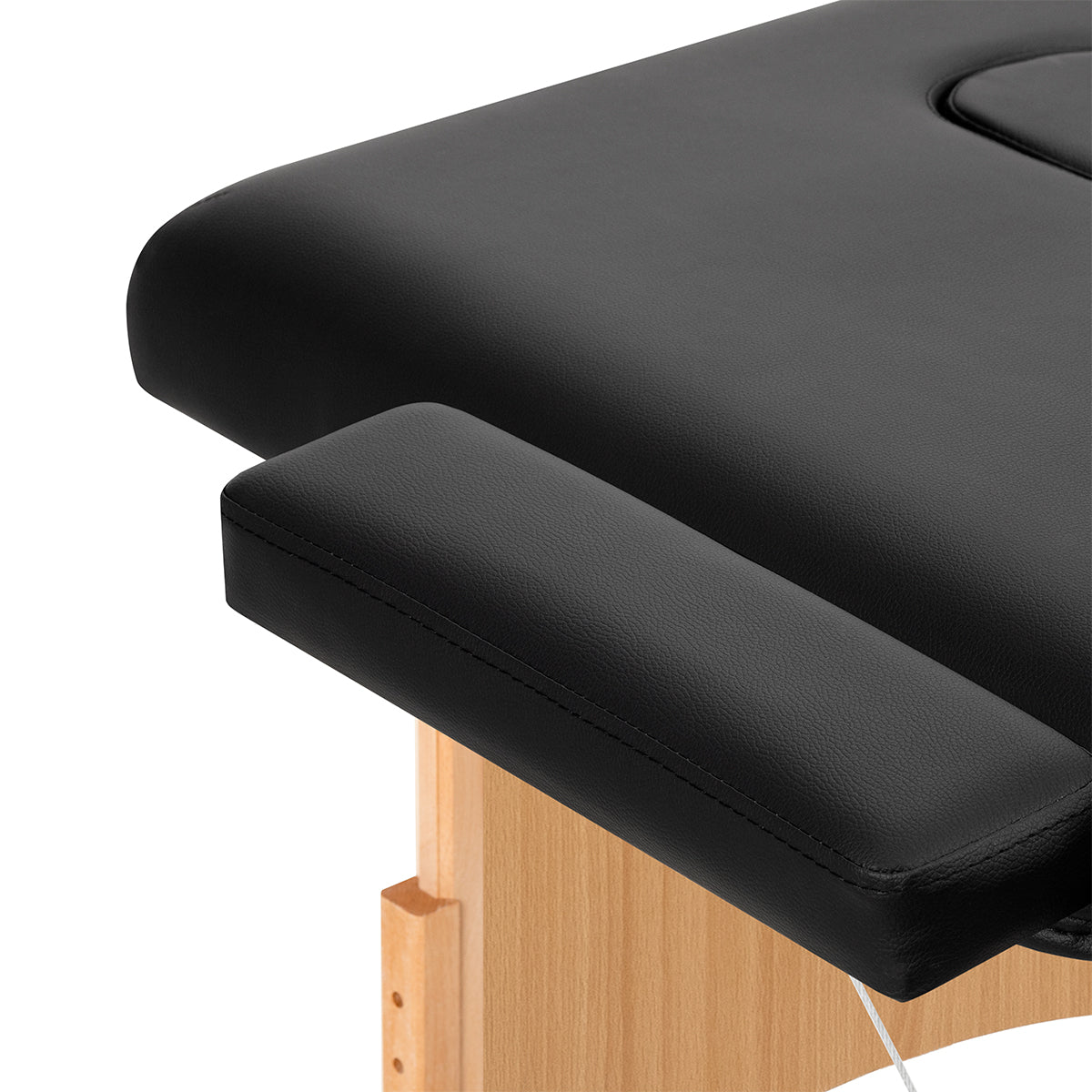 Stół składany do masażu drewniany Balance Lux 2 segmentowy 190x70 czarny