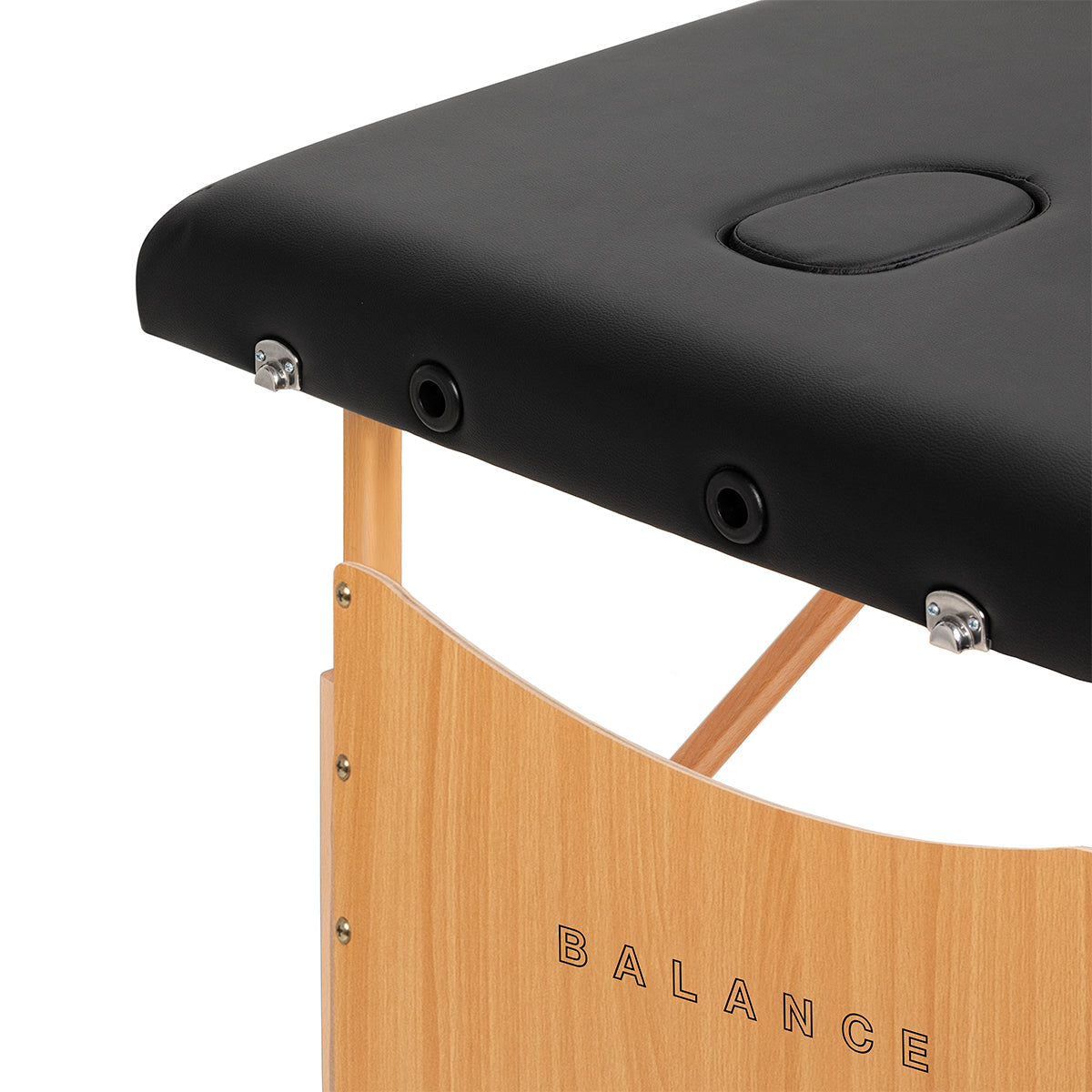 Stół składany do masażu drewniany Balance Lux 3 segmentowy 190x70 czarny
