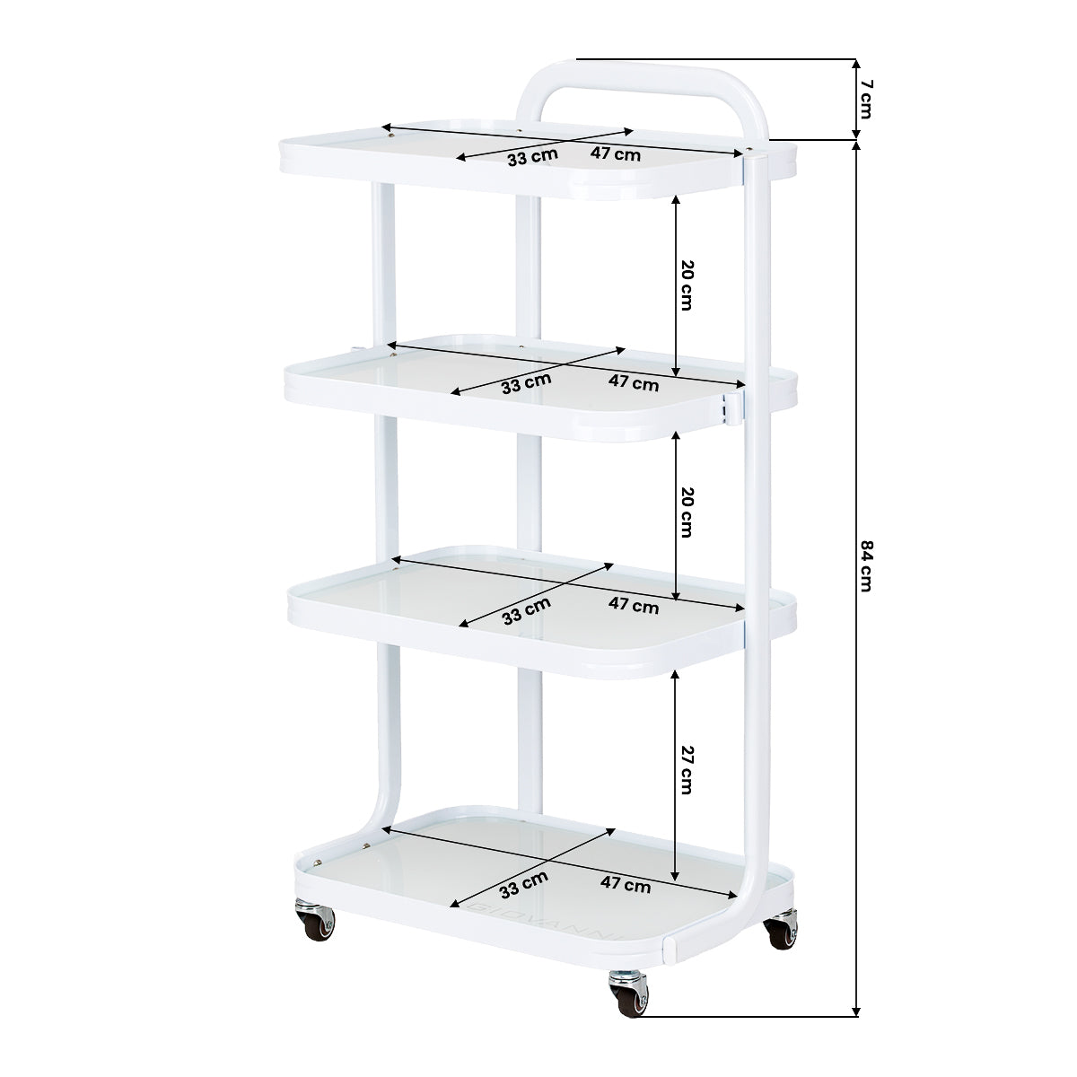 Stolik Kosmetyczny Giovanni H6702 Biały
