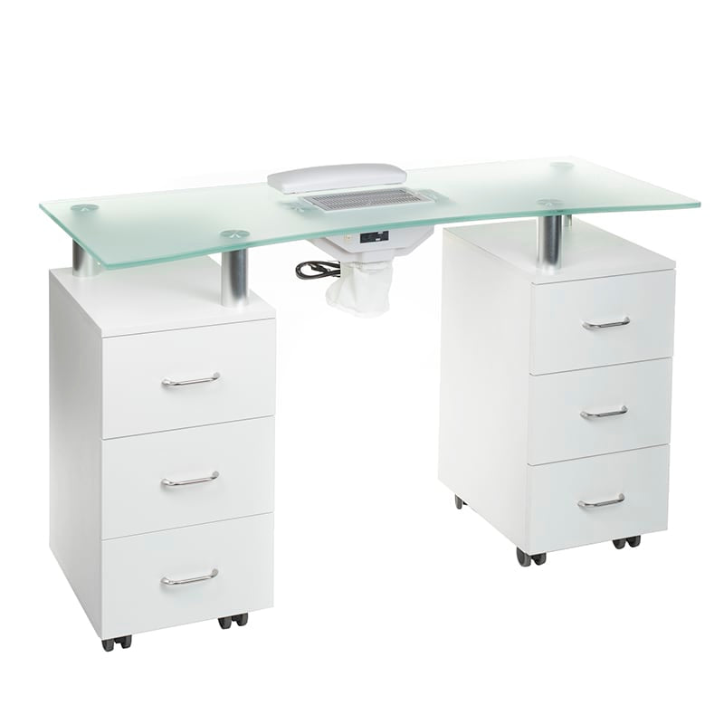 Stolik do manicure + pochłaniacz BD-3425-1+P BIAŁY