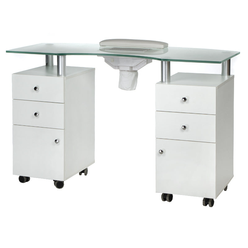 Stolik do manicure z pochłaniaczem BD-3453+P BIAŁY