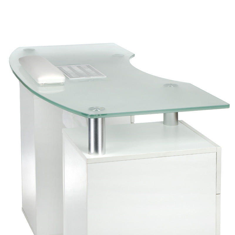 Stolik manicure z otworem montażowym BD-3453+O Bia