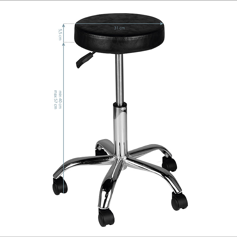 TABORET KOSMETYCZNY AM-310 CZARNY